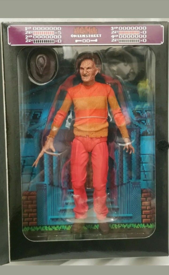 Exclusive Neca A Nightmare on Elm Street 8 Bit Freddy Krueger Collectible Action Figure Toy