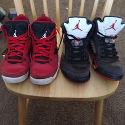 Jordan's R/W/B Flight Club 91 B/W/G/R Jordan 5s