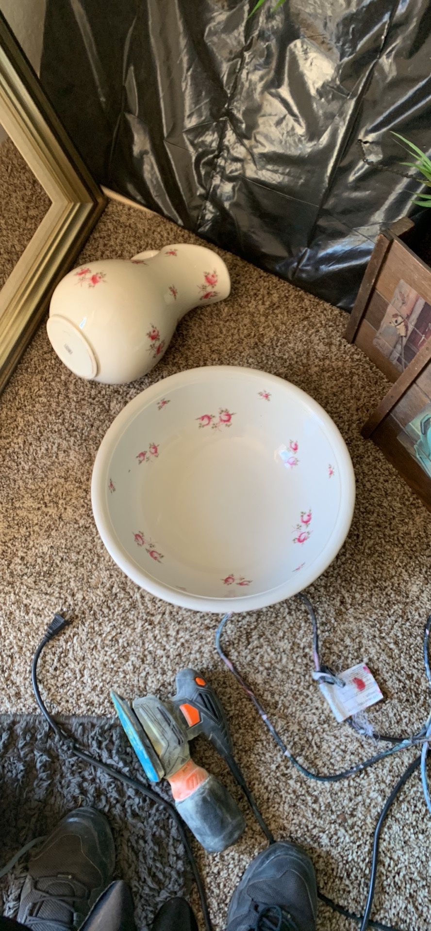 vintage pitcher And Wash Bowl