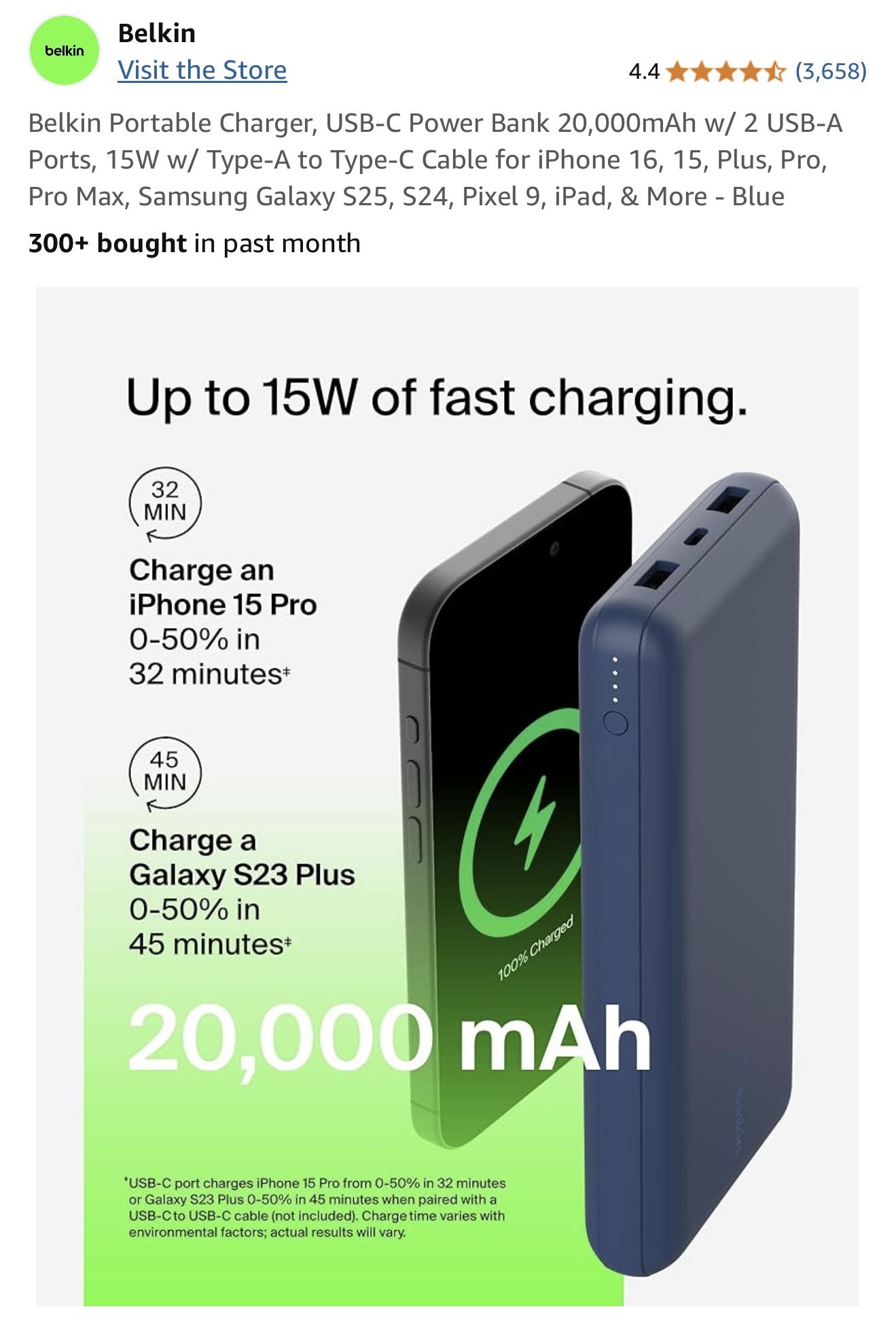 20,000mAh POWER BANK
