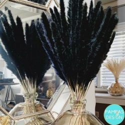 Unique Black Dyed Dried Pampas Grass | 18-20 Inches Tabletop Pampas Grass as Vase Decor | Dried Flower Arrangements Special Events