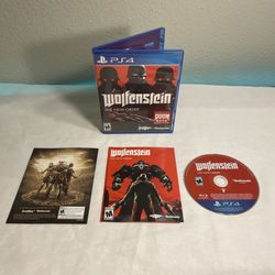 Wolfenstein: The New Order (Sony PlayStation 4, 2014) Tested & Works Complete