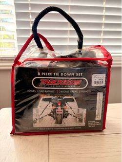 Trackside 8 piece tie down set for Motorcycle