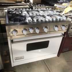 Viking 36” White Gas Range Stove 