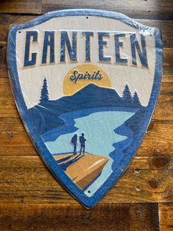 Tin beer sign