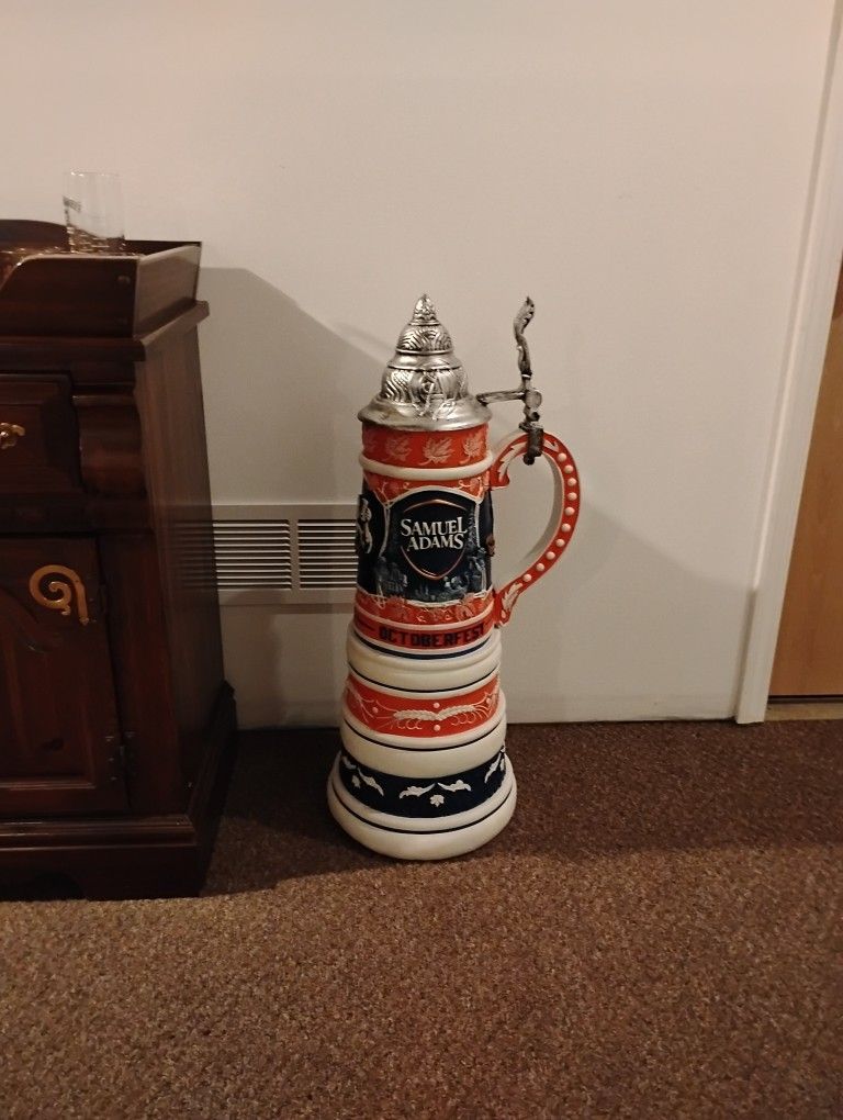 Samuel Adams 3ft Tall Ceramic Decanter