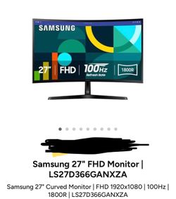 Gaming monitor Samsung 27 inches curve