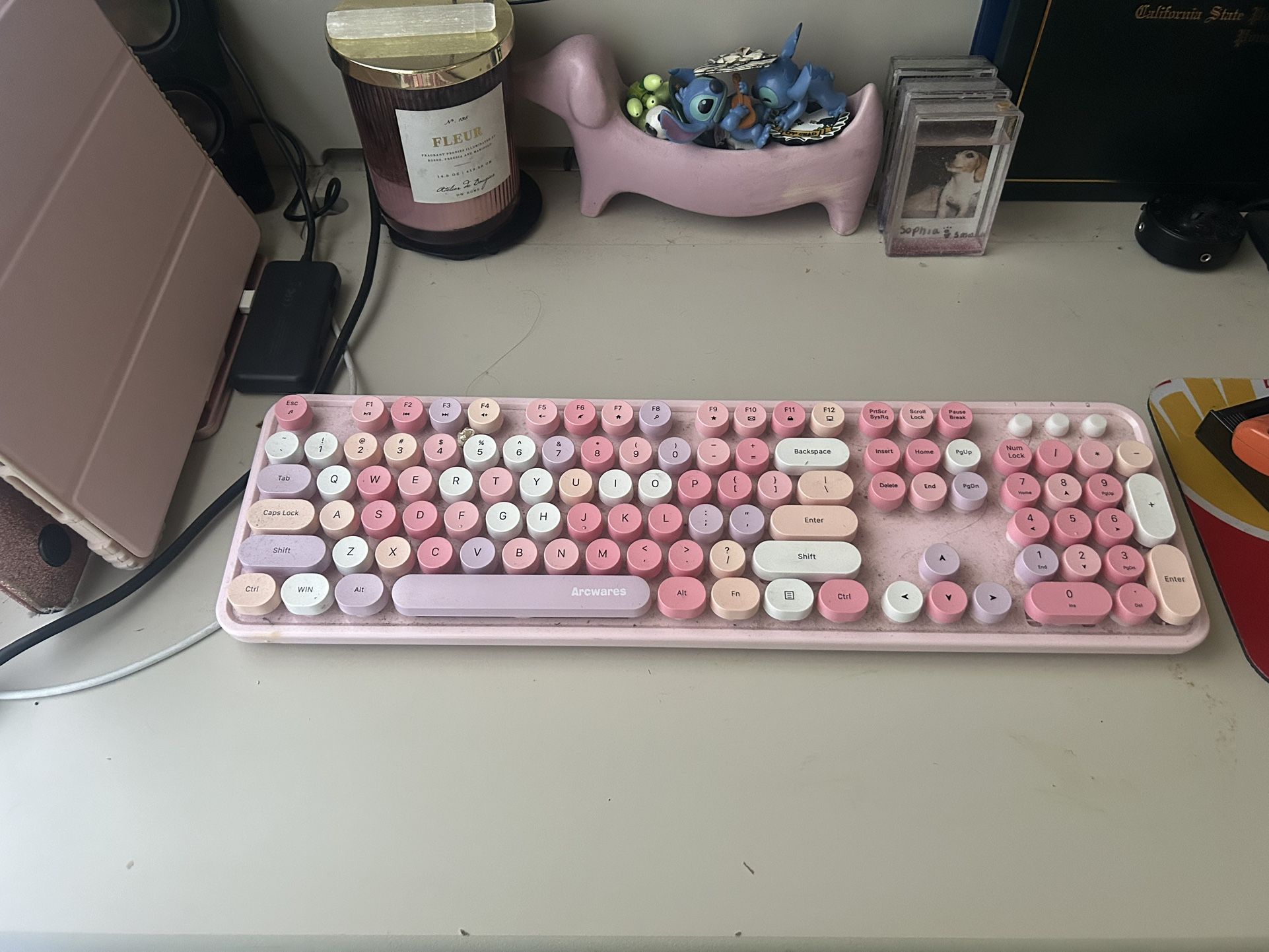 Cute Computer Keyboard - Pink W/ Pink mouse!