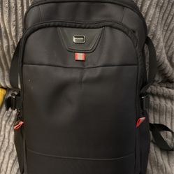 Auger International Casual Backpack Black，Travel Backpack, Extra Large Laptop Backpacks for Men Women, Water Resistant College School Bookbag Airline 