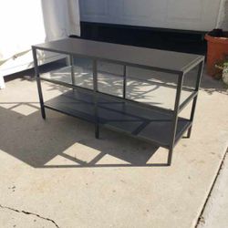 TV Stand With Glass Shelf