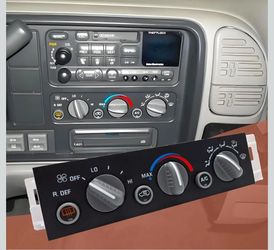 HVAC A/C Heater Control Panel Switch w/Rear Window Defogger Replacement
Compatible with Chevy and Gmc