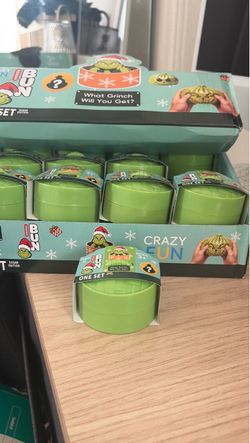 Grinch themed squishy bun