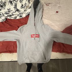 Gray Supreme Hoodie 