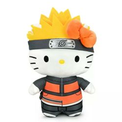 Naruto Shippuden x Hello Kitty Naruto Uzumaki 13” Plush Doll Kidrobot Sanrio NEW