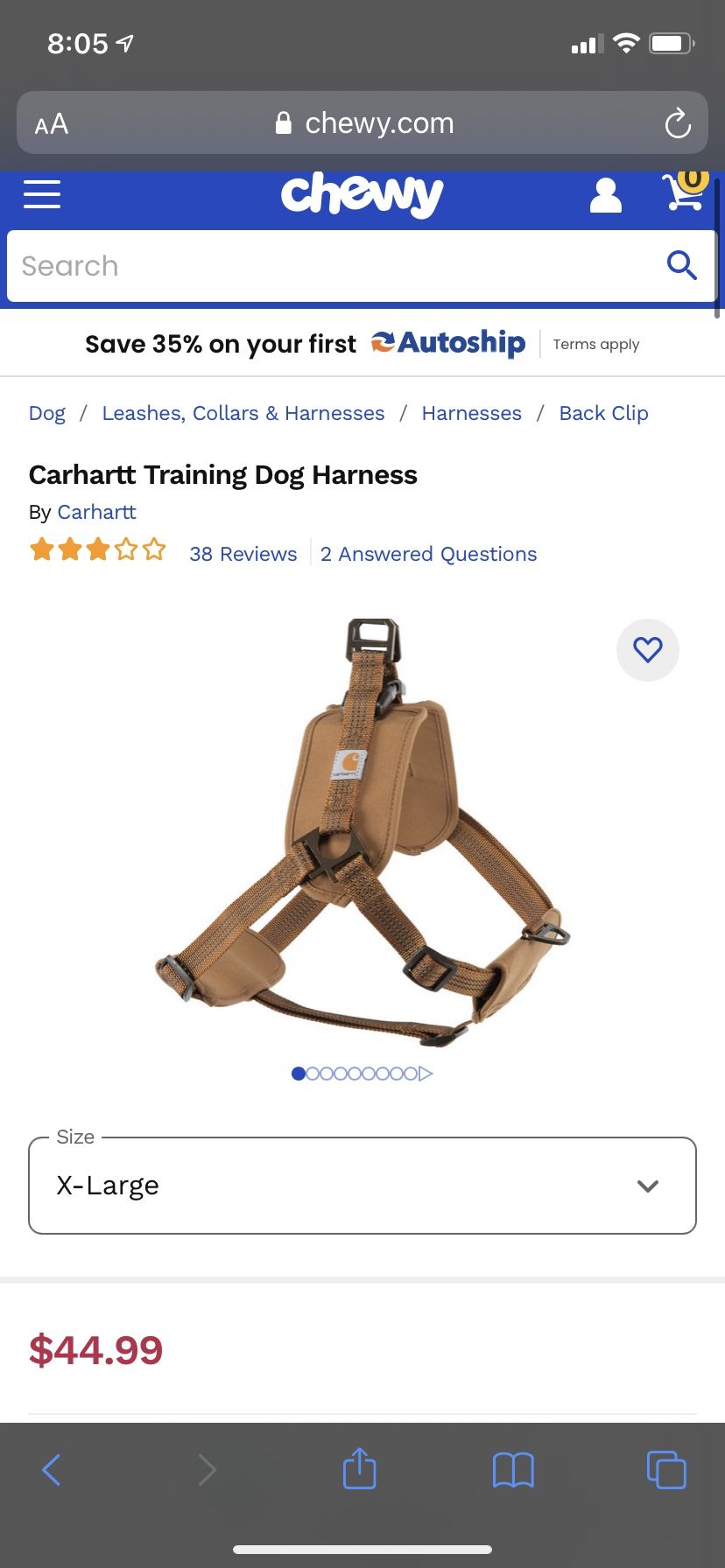 XL dog Harness (35’-45’ CHEST)