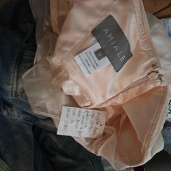 Nwt Light Pink Real Silk Bridesmaid Dress 