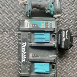 Makita XDT04 Impact driver with double charger and 18 V Battery 
