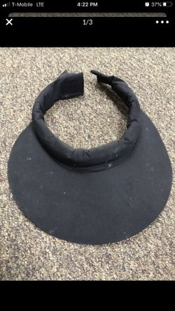 Cute black sun shade hat with floral Velcro