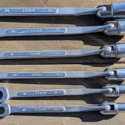  Lot of 6 Titan Box End Wrenches Sizes 10 to 21 mm with Chrome Vanadium Heads