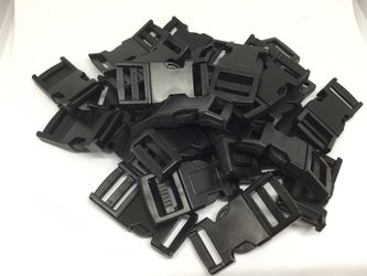 Black Plastic Side Release Adjustable Buckles Paracord Pack Of 27