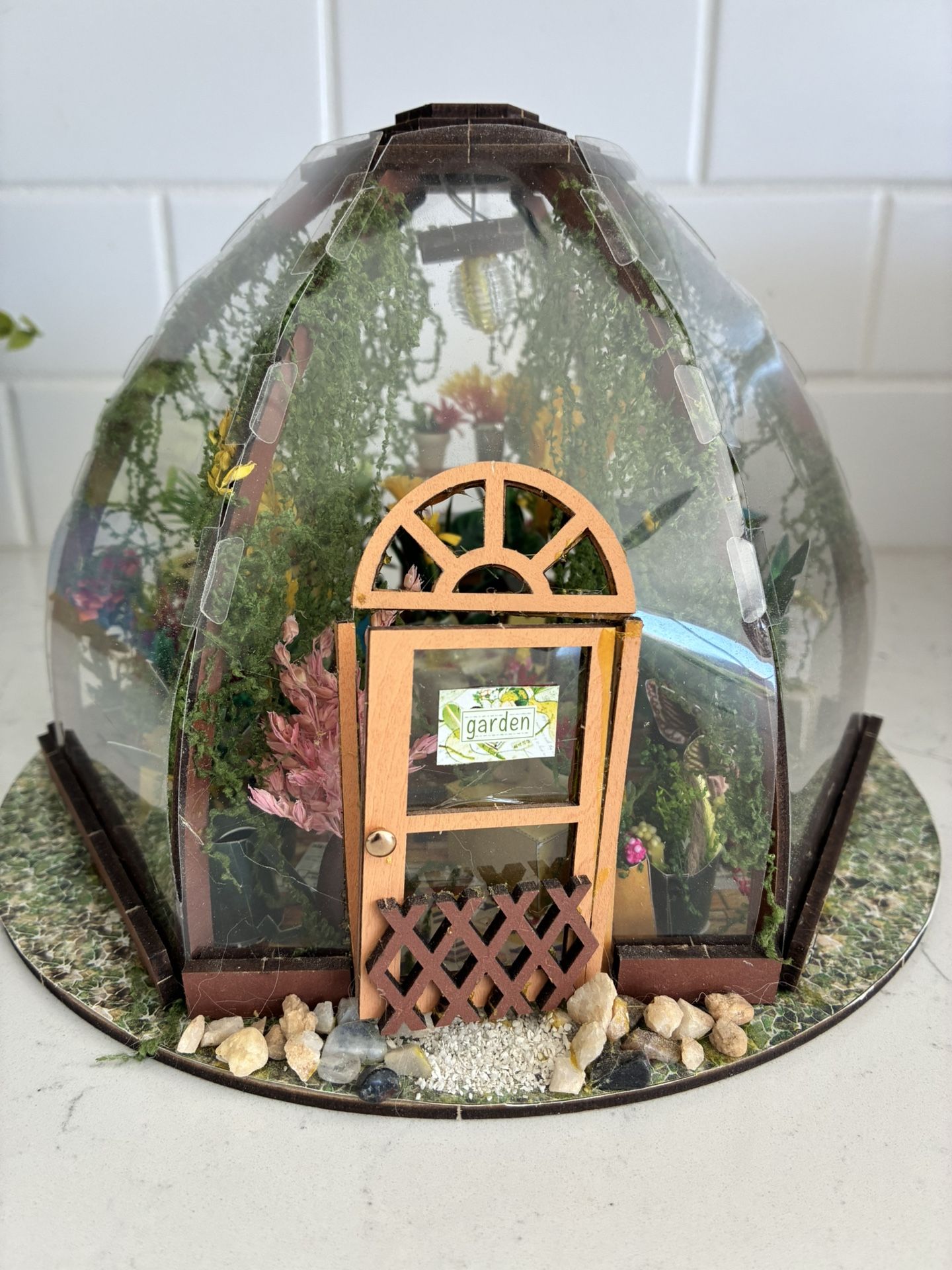 Miniature Flower Shop Book Nook Shelf Insert