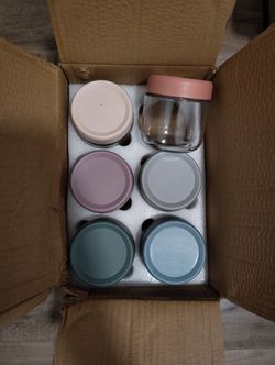 Glass Makeup Jars
