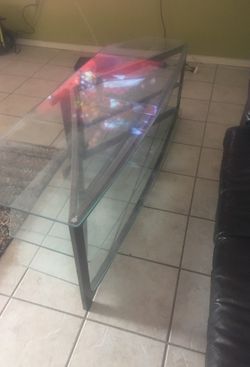 Glass t.v console
