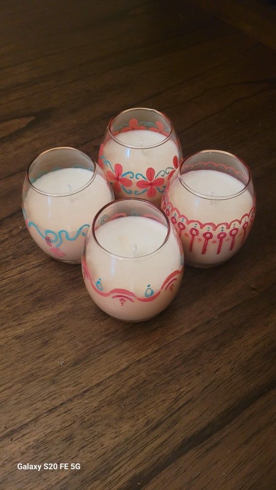 Home Made And Handpainted Candles