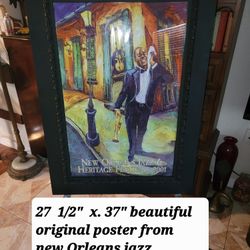 Louis Armstrong New Orleans jazz and heritage festival 2001 beautiful poster excellent shape
