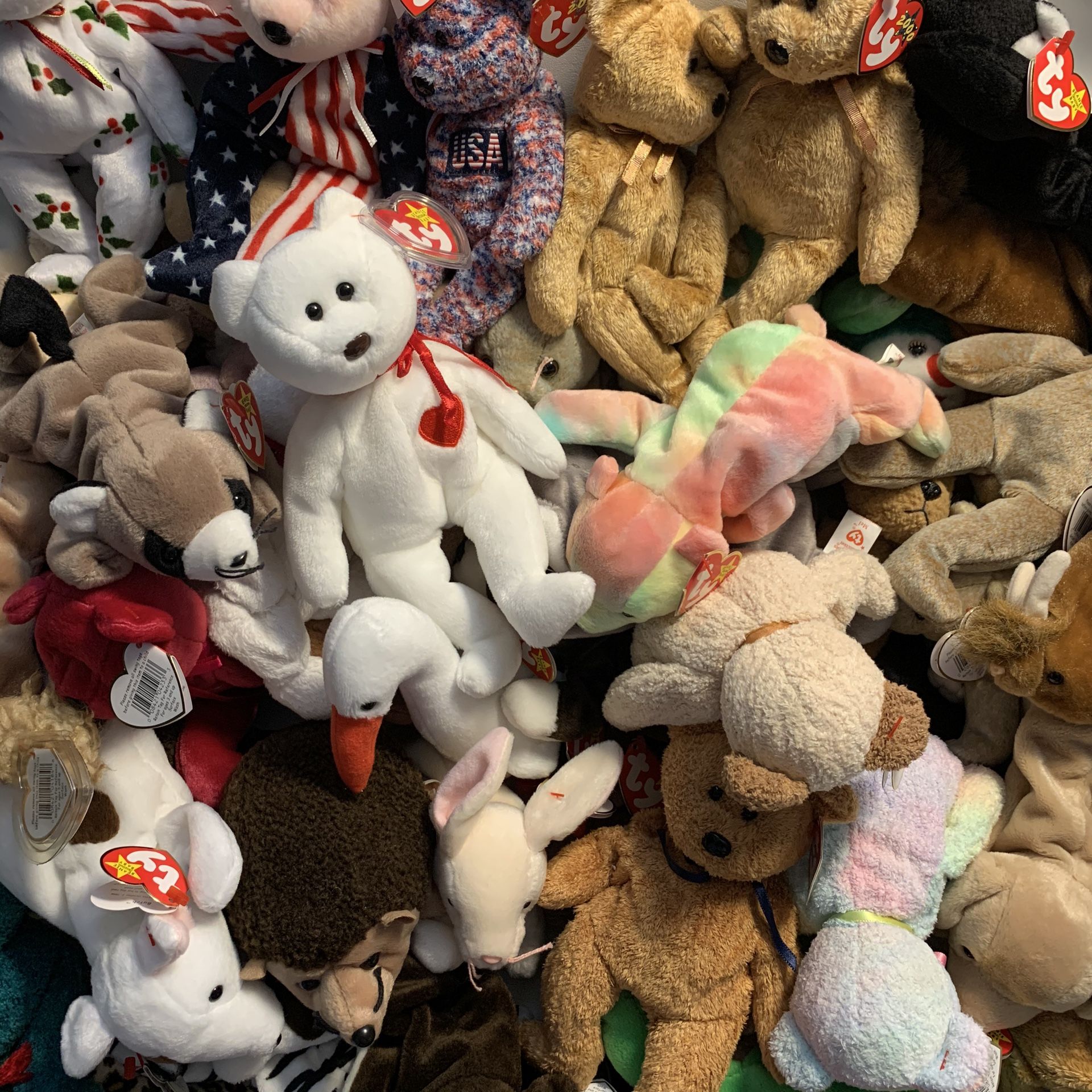 Lots of 62 Beanie babies with tag 🏷