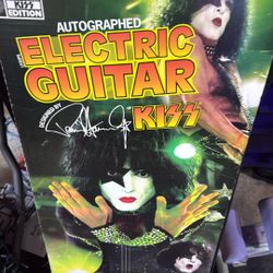 Autographed Paul Stanley Kiss Guitar  Certified And Numbers 