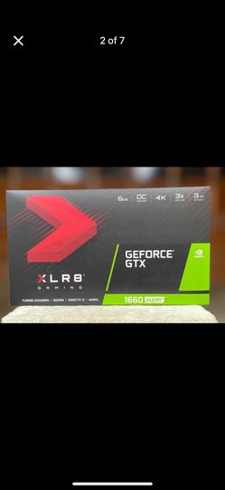 PNY GeForce GTX 1660 SUPER 6GB XLR8 Gaming Overclocked Edition. Single fan.