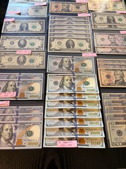 Huge Currency Numismatic Collection Lot Binder for sale! $1 $2 $5 $10 $20 $50 $100 - Star Note, Palindrome, special low serial #, Complete Sets & more