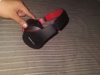 PowerLocus Over-Ear Headphones Black and Red