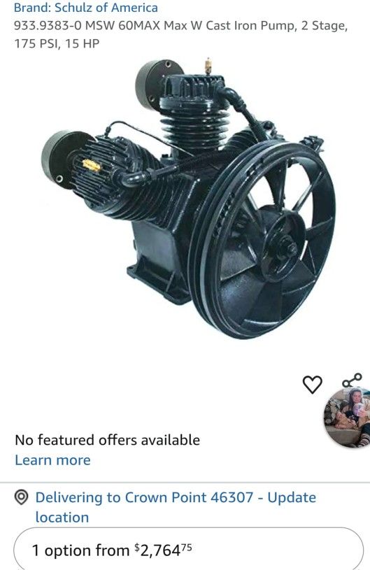 Schultz Of America 2 StAge Air Compressor