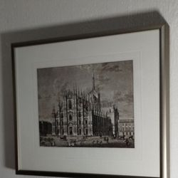 WHITE - BLACK FINE WALL ART PRINT / MILLAN THE CATHEDRAL 9"×7.5"
