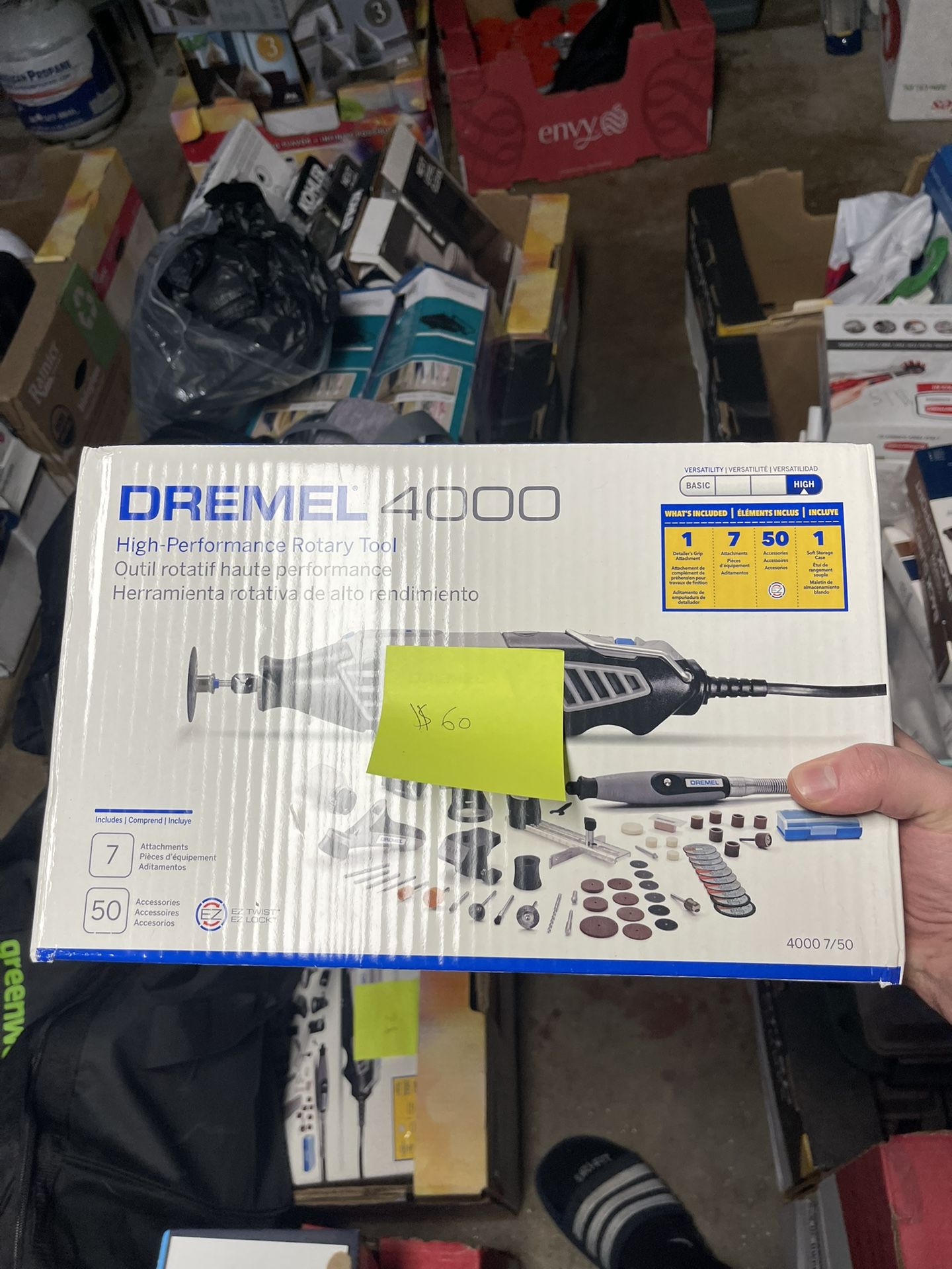 BRAND NEW DREMEL 4000-7/50 high performance rotary tool kit with flex shaftr