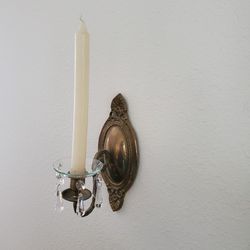 Brass Wall Sconce Set of Two