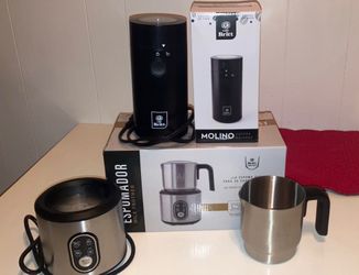 Cafe Britt coffee grinder and milk Frother (both for $50)