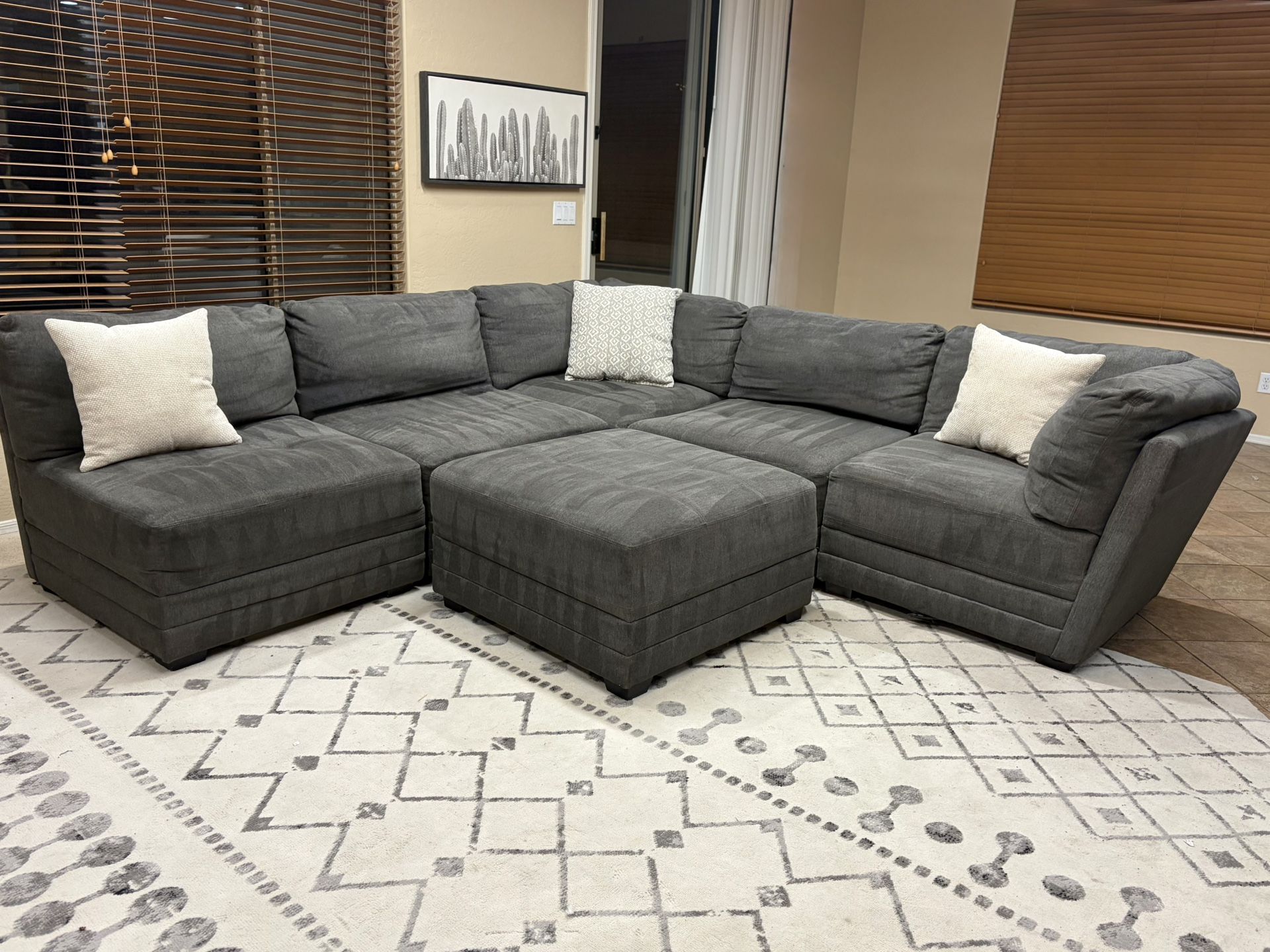 Costco 6pc Grey Modular Sectional