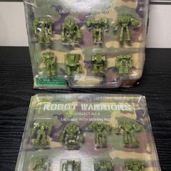 ROBOT WARRIOR GUMBALL MACHINE TOY FIGURES BUNDLE