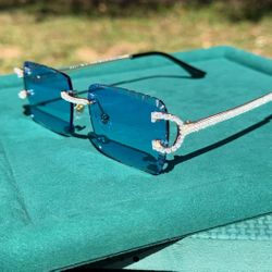 Blue Moissanite glasses