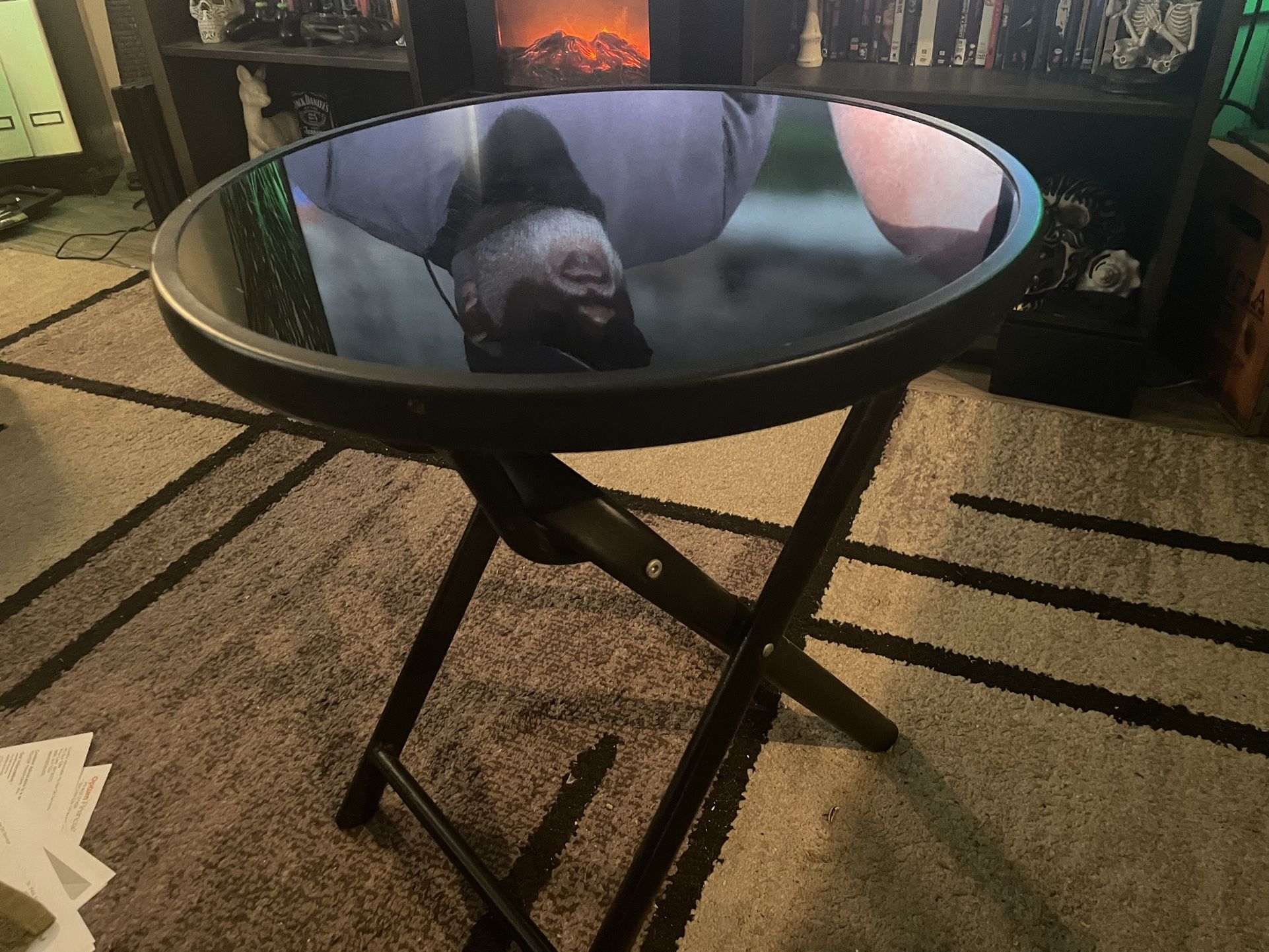 Side Table - Outdoor/Indoor Glass Top End Table