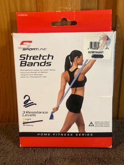 NEW - Sportline Stretch Bands - 2 Bands Only - Light & Medium