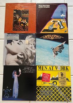 Lot of 6 Vinyl LP ALBUMS Stevie Nicks, Madonna, Boston ++