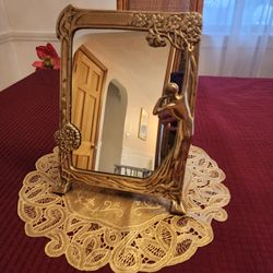 ART DECO BRASS MIRROR