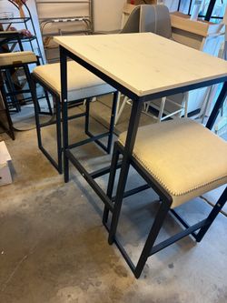 Stools and table