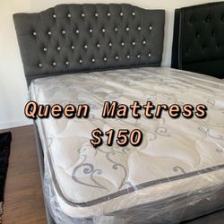 BRAND NEW PILLOW TOP MATTRESSES ✅ COLCHONES NUEVOS PILLOW TOP 💯‼️   QUEEN SIZE $150 ❌ $210 With Box Spring   FULL SIZE $140❌ $200 With Box Spring💥  