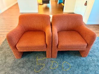 Red Sofa Pair