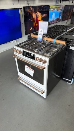 Brand New Cafe 30 Inch 6 Burner Gas Range 5.6 Cubic Feet
